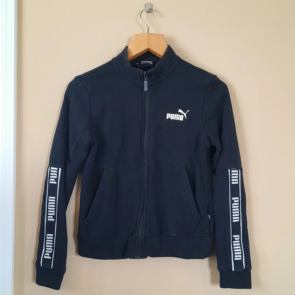 Puma Athletic Zip Sweater Black Athleisure